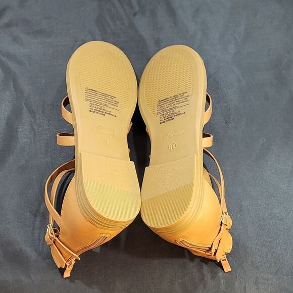 BRAND NEW FOREVER CHEERFUL-77 SOLID GLADIATOR FLAT BACK ZIPPER SANDAL - Picture 12 of 12